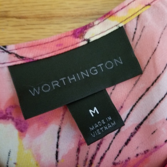 Worthington Sleeveless Blouse Pink Size Medium - Picture 5 of 6